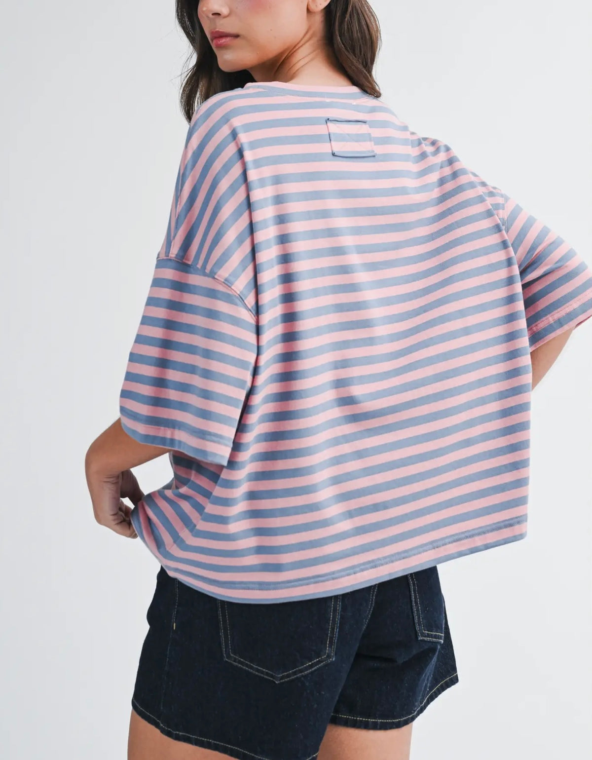 Oversized Stripe Boyfriend Tee