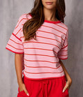 Striped Cropped Knit Top