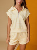Yellow Gingham Short Set