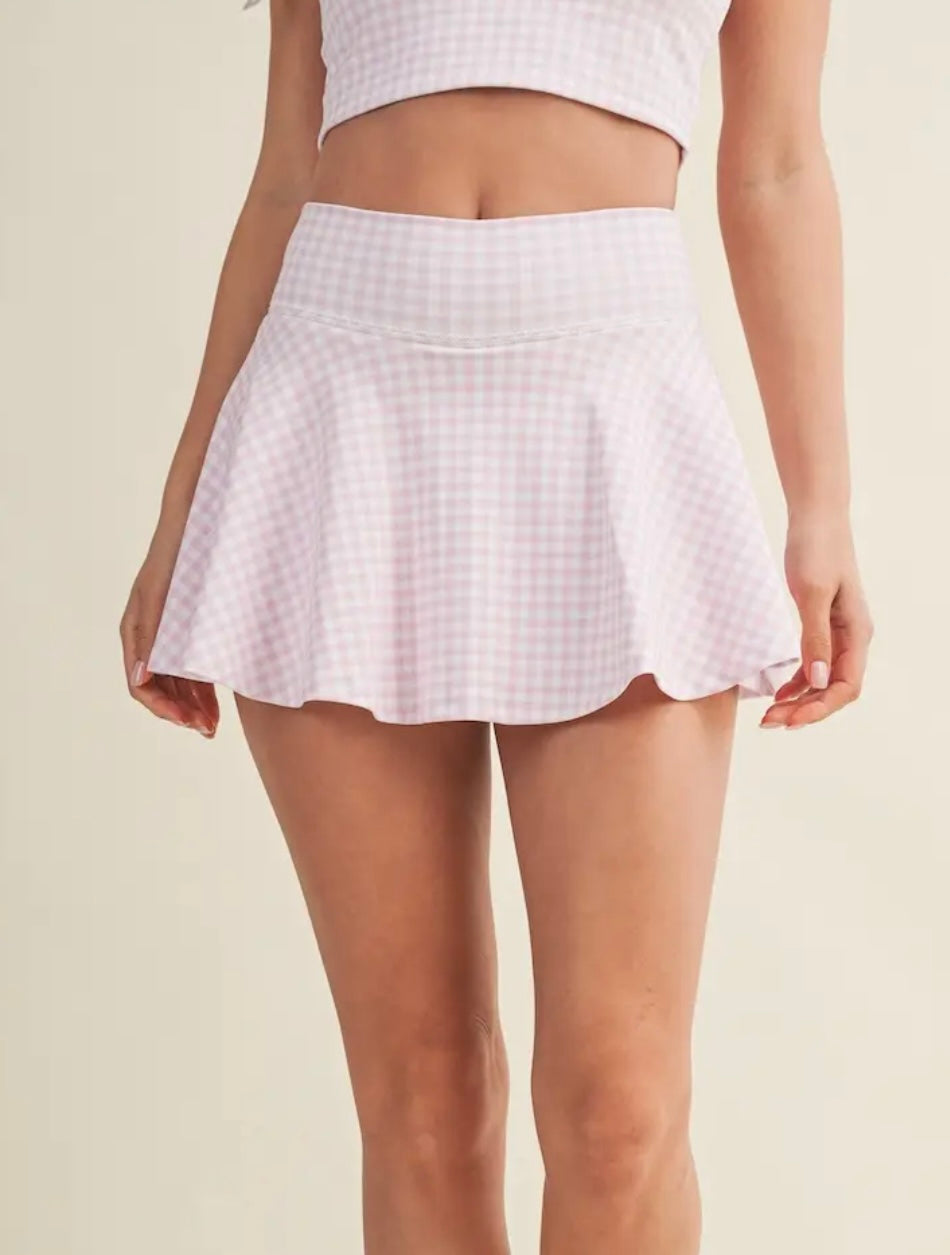 Gingham Athletic Skort