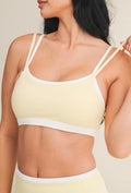 Lemon Contrast Sports Bra